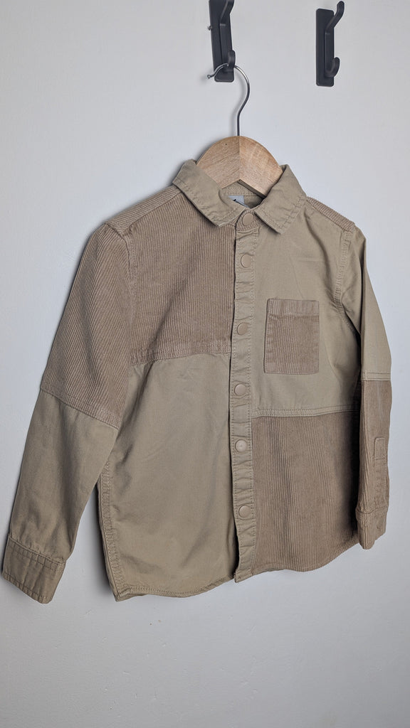 TU Light Brown Cord Block Shirt - Boys 5 Yeats Little Ones Preloved Used, Preloved, Preworn Baby, Girls & Boys Clothes. Kids & Children's second hand Clothing UK Online. Cheap affordable. Brands including Next, Joules, Nutmeg Morrisons, TU, F&F, H&M.