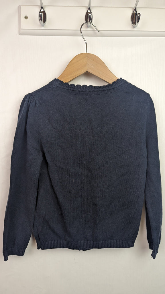 TU Navy School Cardigan - Girls 5 Years TU Used, Preloved, Preworn Baby, Girls & Boys Clothes. Kids & Children's second hand Clothing UK Online. Cheap affordable. Brands including Next, Joules, Nutmeg Morrisons, TU, F&F, H&M.