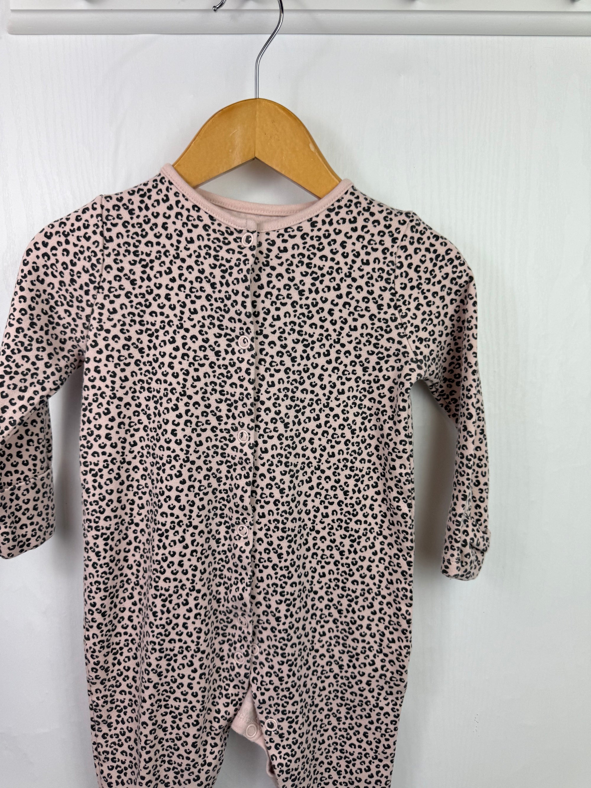 TU Pink Animal Print Sleepsuit - Girls 3 - 6 Months - Little Ones Preloved. Second Hand Children's & Preloved Baby, Kids, Girls & Boys Clothes. UK online