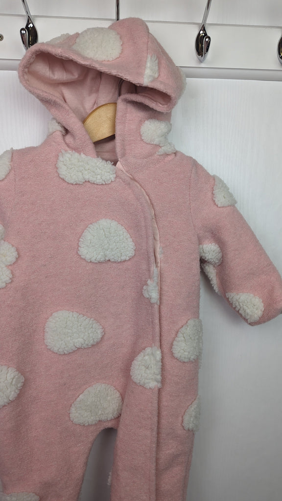 TU Pink Cloud Pram Suit - Girls 3-6 Months TU Used, Preloved, Preworn & Second Hand Baby, Kids & Children's Clothing UK Online. Cheap affordable. Brands including Next, Joules, Nutmeg Morrisons, TU, F&F, H&M.