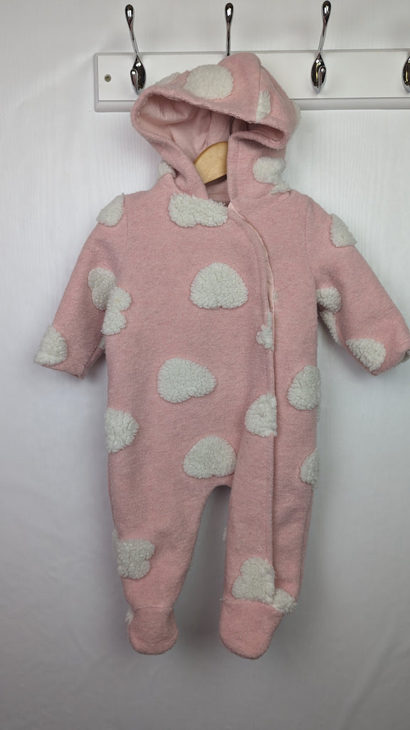 TU Pink Cloud Pram Suit - Girls 3-6 Months TU Used, Preloved, Preworn & Second Hand Baby, Kids & Children's Clothing UK Online. Cheap affordable. Brands including Next, Joules, Nutmeg Morrisons, TU, F&F, H&M.