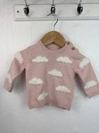 TU Pink Fluffy Cloud Jumper - Baby Girls 0 - 3 Months - Little Ones Preloved. Second Hand Children's & Preloved Baby, Kids, Girls & Boys Clothes. UK online