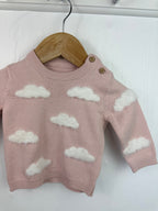 TU Pink Fluffy Cloud Jumper - Baby Girls 0 - 3 Months - Little Ones Preloved. Second Hand Children's & Preloved Baby, Kids, Girls & Boys Clothes. UK online