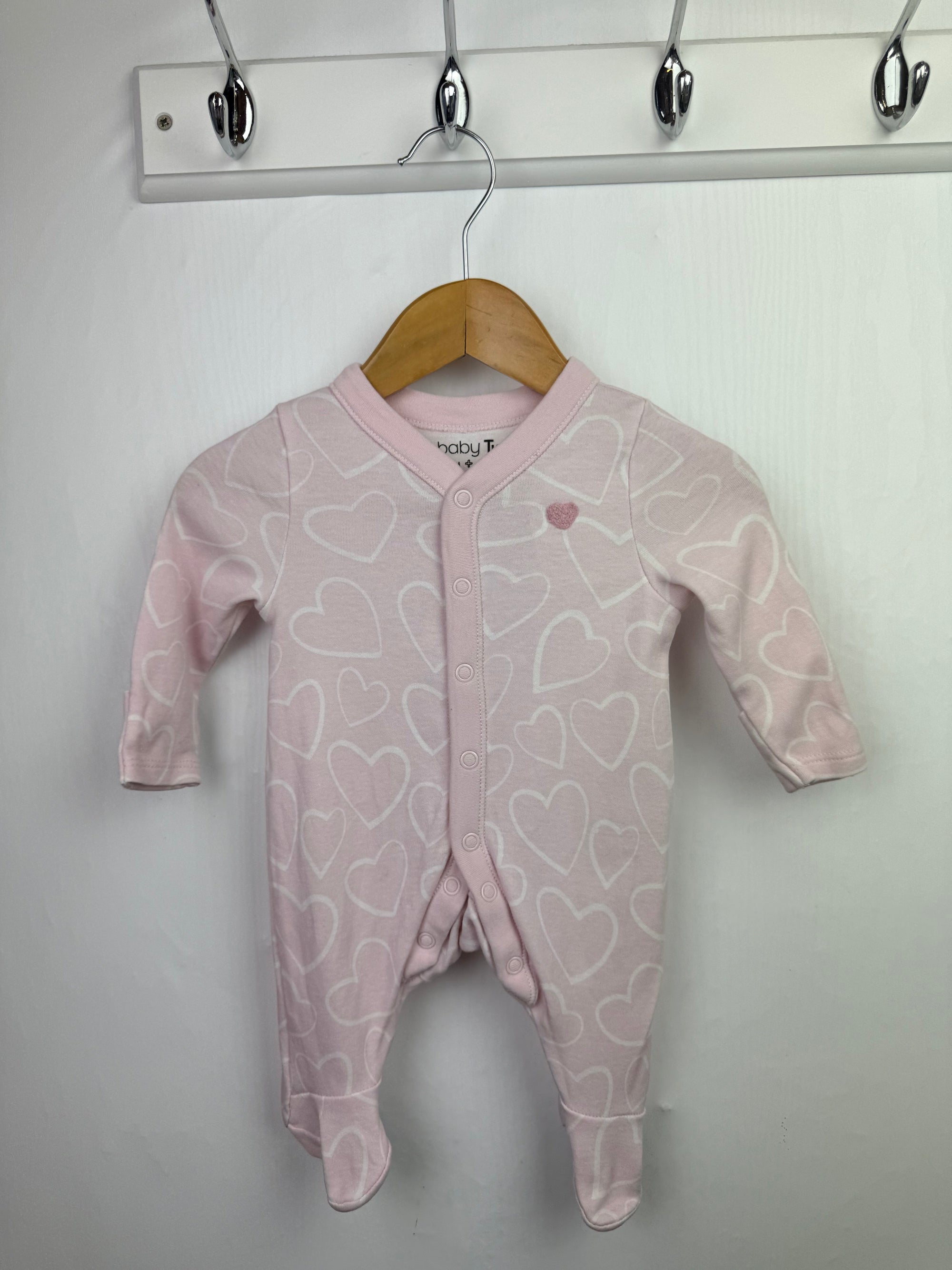 TU Pink 'Little Sister' Sleepsuit - Baby Girls Newborn - Little Ones Preloved. Second Hand Children's & Preloved Baby, Kids, Girls & Boys Clothes. UK online