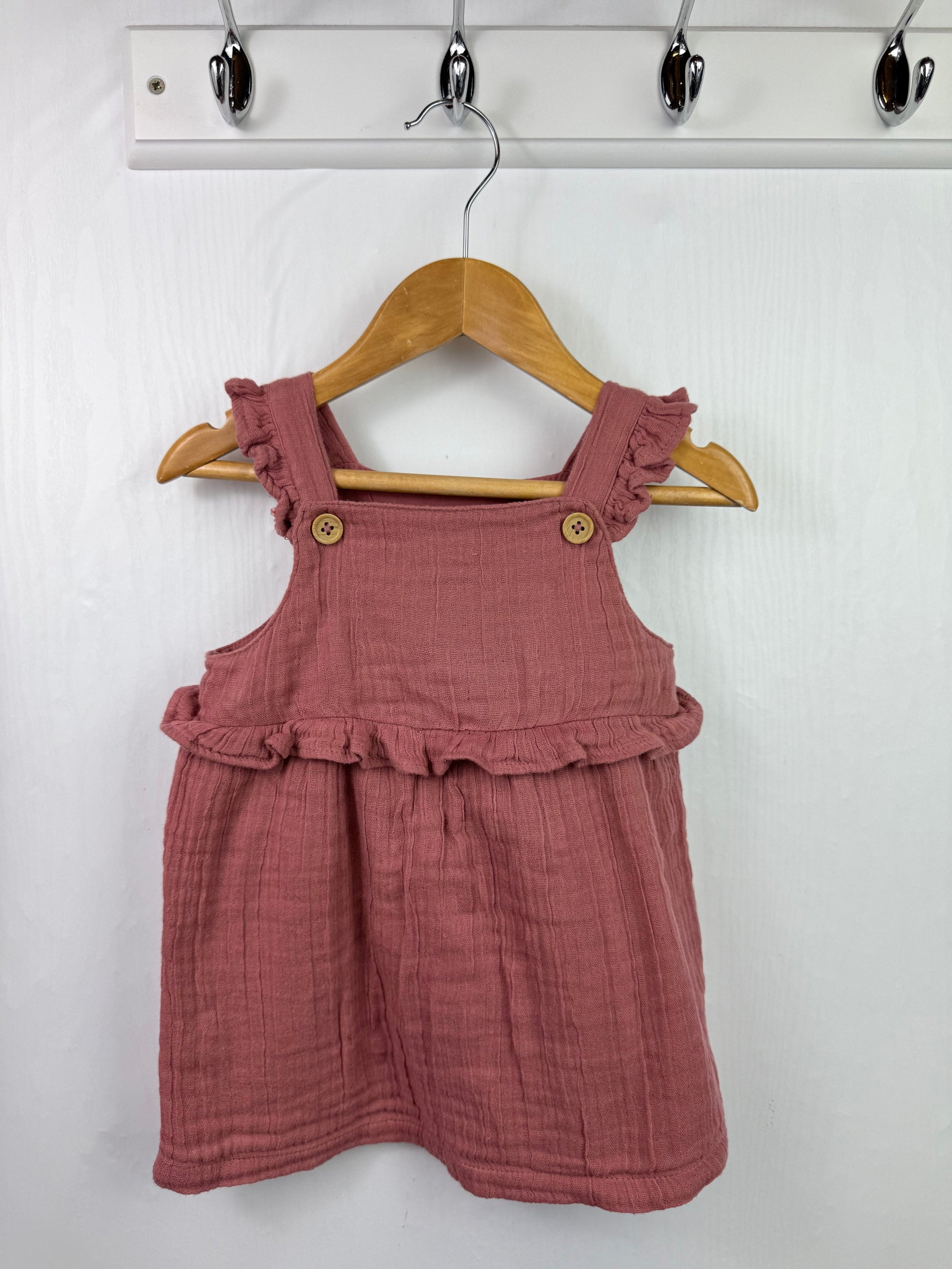 TU Pink Muslin Dress - Girls 6 - 9 Months - Little Ones Preloved. Second Hand Children's & Preloved Baby, Kids, Girls & Boys Clothes. UK online