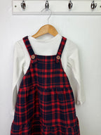 TU Plaid Dress & Ribbed Top - Girls 3 - 4 Years - Little Ones Preloved. Second Hand Children's & Preloved Baby, Kids, Girls & Boys Clothes. UK online