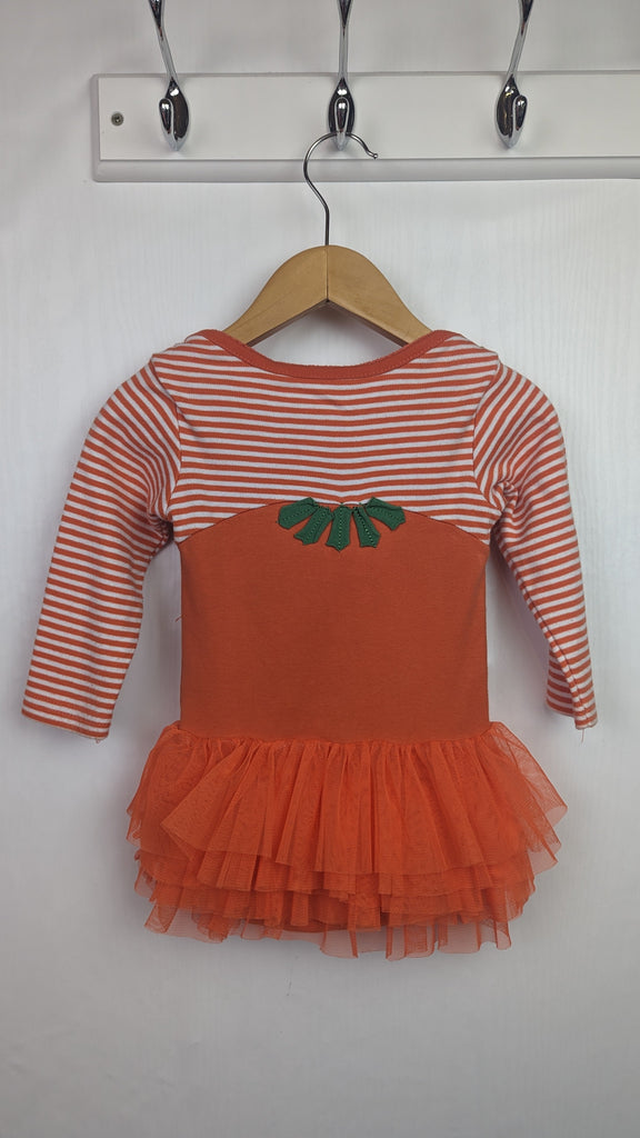 TU Pumpkin Bodysuit & Tights - Girls 9-12 Months TU Used, Preloved, Preworn Baby, Girls & Boys Clothes. Kids & Children's second hand Clothing UK Online. Cheap affordable. Brands including Next, Joules, Nutmeg Morrisons, TU, F&F, H&M.