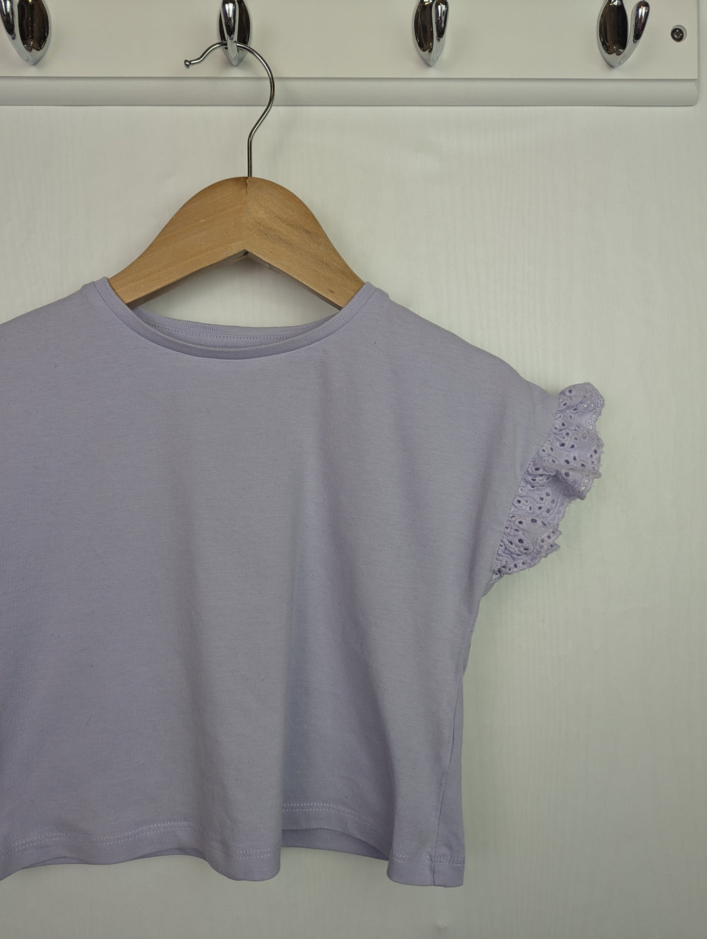 TU Purple Eyelet Sleeve Top - Girls 1 - 2 Years - Little Ones Preloved. Second Hand Children's & Preloved Baby, Kids, Girls & Boys Clothes. UK online