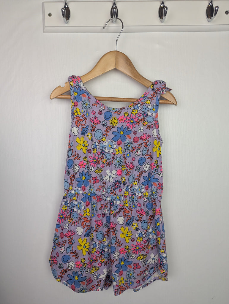 TU Purple Floral Playsuit - Girls 3 Years Little Ones Preloved Used, Preloved, Preworn Baby, Girls & Boys Clothes. Kids & Children's second hand Clothing UK Online. Cheap affordable. Brands including Next, Joules, Nutmeg Morrisons, TU, F&F, H&M.