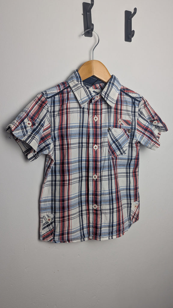 TU Red & Blue Checked Shirt - Boys 18-24 Months Little Ones Preloved Used, Preloved, Preworn Baby, Girls & Boys Clothes. Kids & Children's second hand Clothing UK Online. Cheap affordable. Brands including Next, Joules, Nutmeg Morrisons, TU, F&F, H&M.