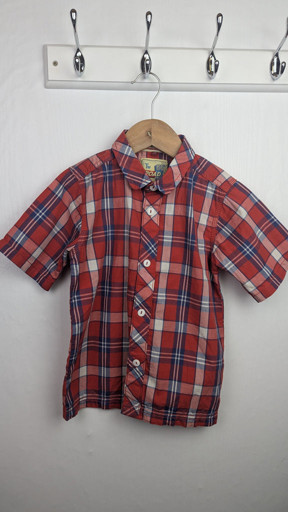 TU Red & Blue Checked Shirt - Boys 4-5 years Little Ones Preloved Used, Preloved, Preworn & Second Hand Baby, Kids & Children's Clothing UK Online. Cheap affordable. Brands including Next, Joules, Nutmeg Morrisons, TU, F&F, H&M.