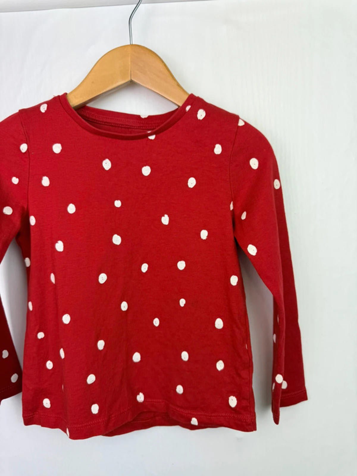 TU Red Spotty Long Sleeve Top - Girls 2 - 3 Years - Little Ones Preloved. Second Hand Children's & Preloved Baby, Kids, Girls & Boys Clothes. UK online