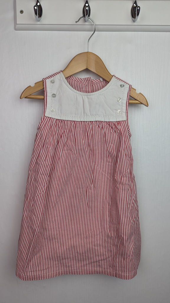 TU Red Striped Dress & attached bodysuit - Girls 12-18 Months Little Ones Preloved Used, Preloved, Preworn & Second Hand Baby, Kids & Children's Clothing UK Online. Cheap affordable. Brands including Next, Joules, Nutmeg Morrisons, TU, F&F, H&M.