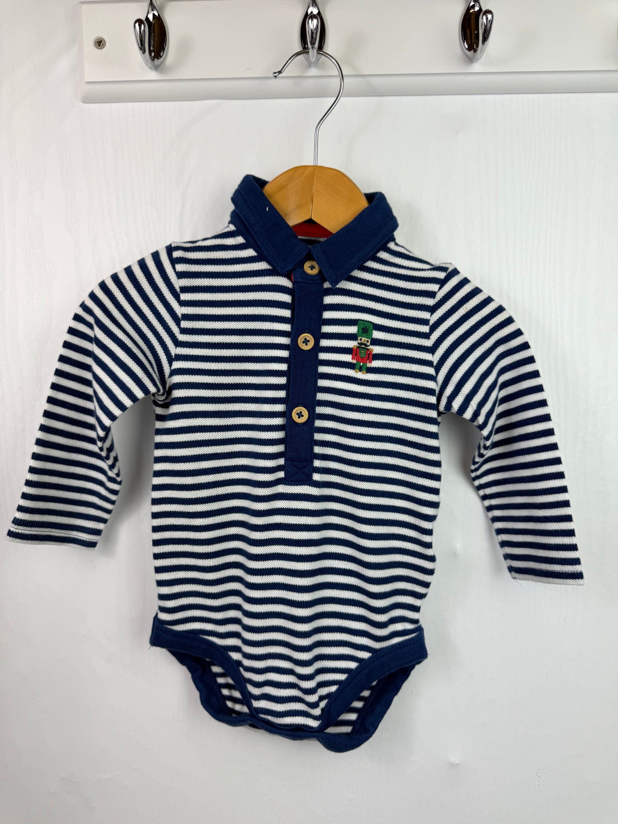 TU Striped Polo Bodysuit - Boys 3 - 6 Months - Little Ones Preloved. Second Hand Children's & Preloved Baby, Kids, Girls & Boys Clothes. UK online