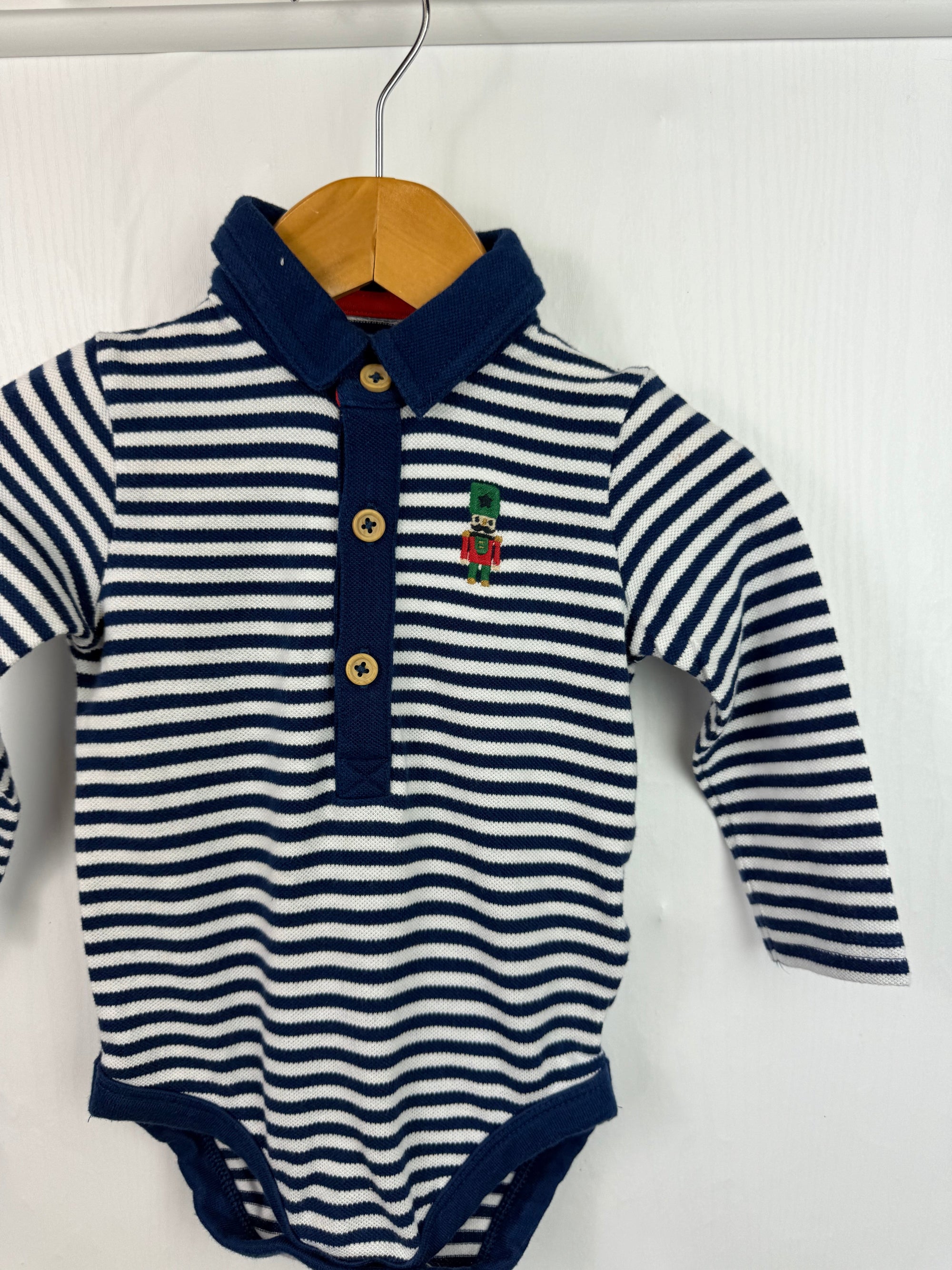 TU Striped Polo Bodysuit - Boys 3 - 6 Months - Little Ones Preloved. Second Hand Children's & Preloved Baby, Kids, Girls & Boys Clothes. UK online