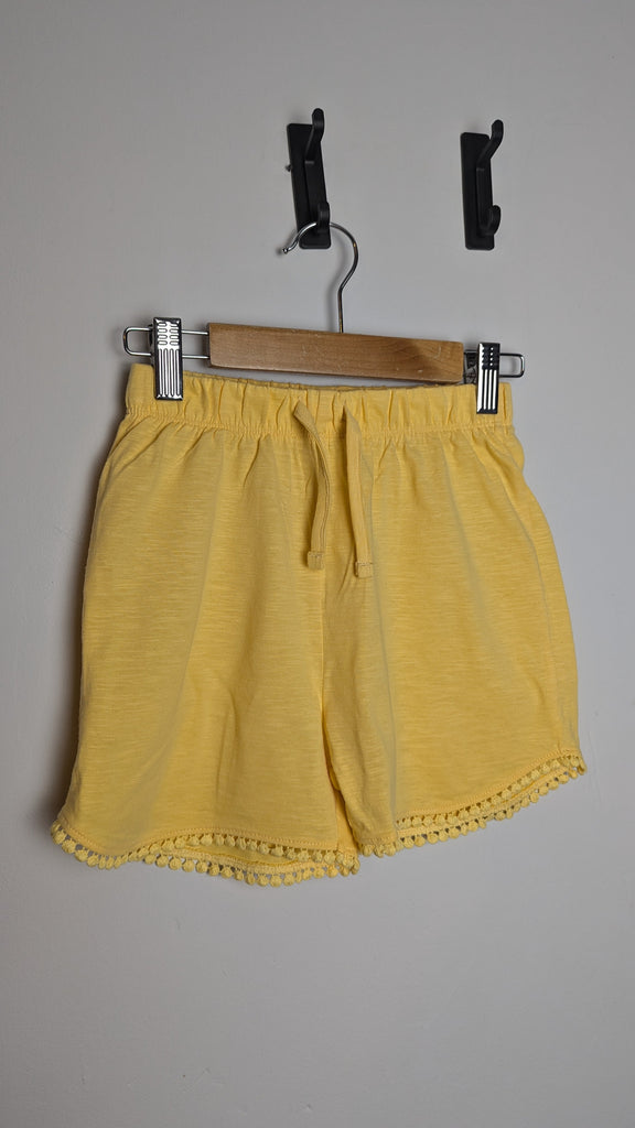 TU Yellow Knit Border Shorts - Girls 6-7 Years Little Ones Preloved Used, Preloved, Preworn & Second Hand Baby, Kids & Children's Clothing UK Online. Cheap affordable. Brands including Next, Joules, Nutmeg Morrisons, TU, F&F, H&M.