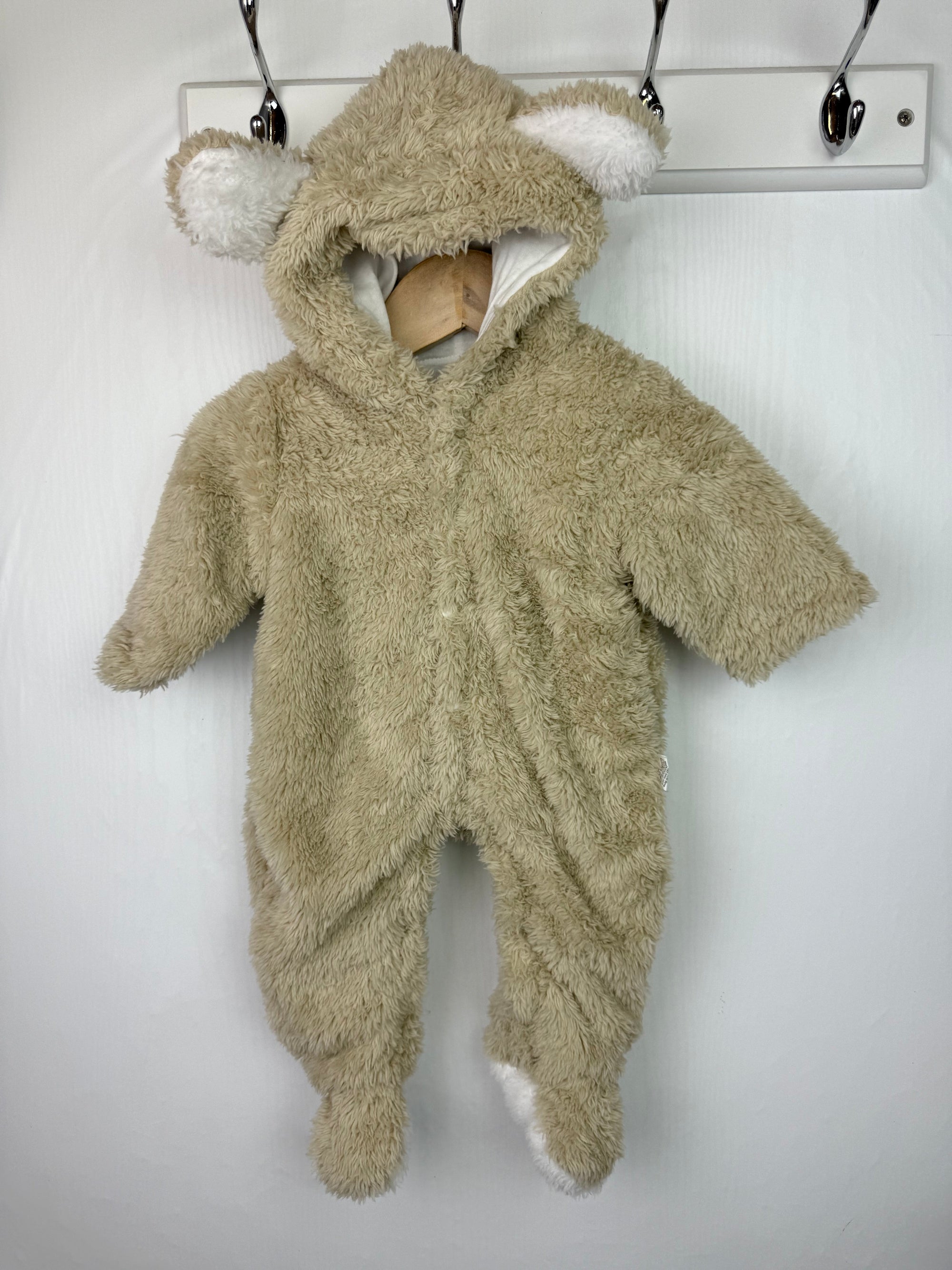 Unbranded Fluffy Bear Pramsuit - Unisex 0 - 3 Months - Little Ones Preloved. Second Hand Children's & Preloved Baby, Kids, Girls & Boys Clothes. UK online
