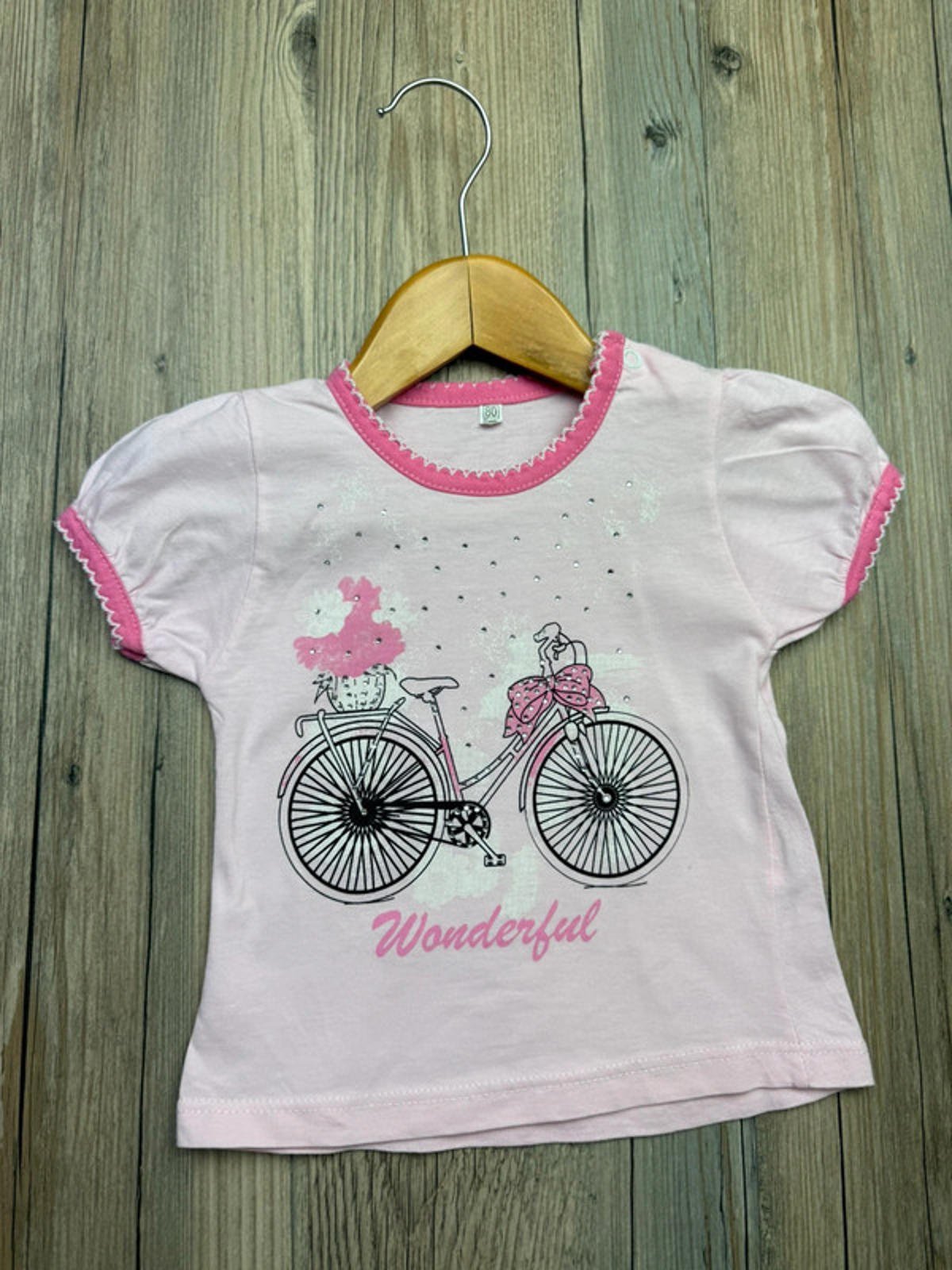 Unbranded Girls Pink Short Sleeve Top - Girls 12 Months - Little Ones Preloved. Second Hand Children's & Preloved Baby, Kids, Girls & Boys Clothes. UK online