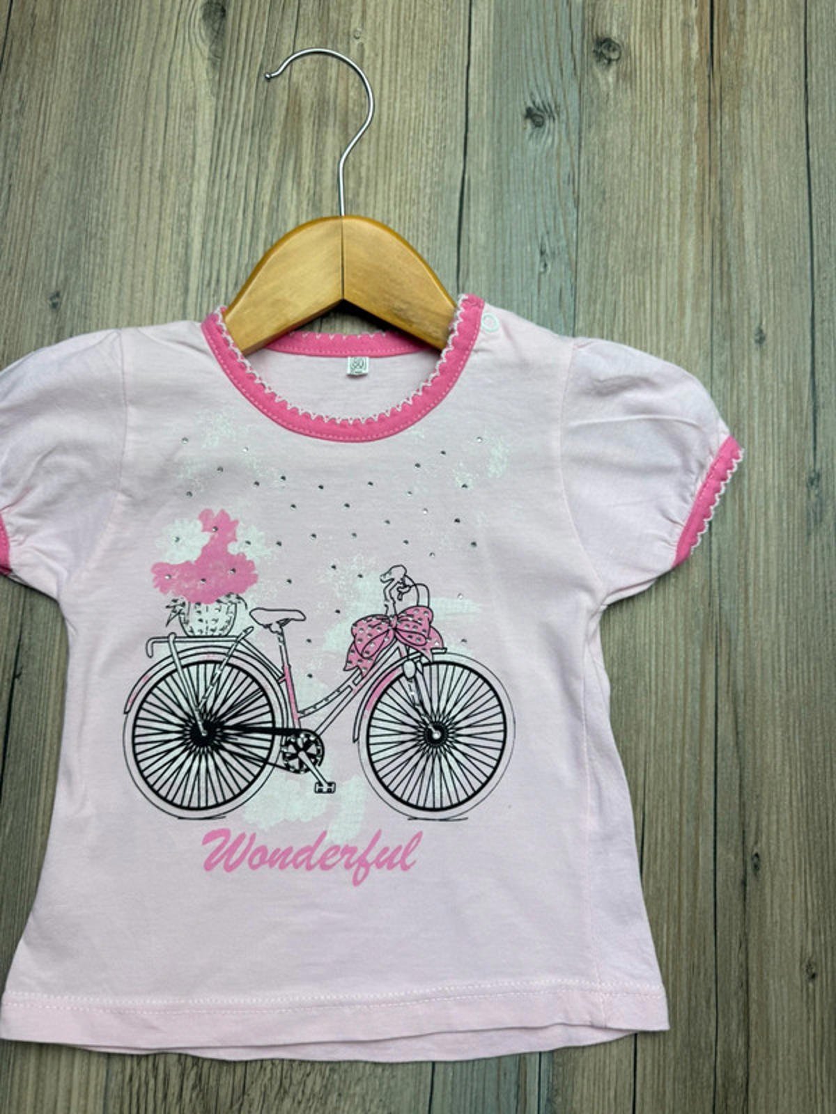 Unbranded Girls Pink Short Sleeve Top - Girls 12 Months - Little Ones Preloved. Second Hand Children's & Preloved Baby, Kids, Girls & Boys Clothes. UK online