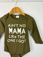 Unbranded Khaki Mama Bodysuit - Boys 6 - 12 Months - Little Ones Preloved. Second Hand Children's & Preloved Baby, Kids, Girls & Boys Clothes. UK online