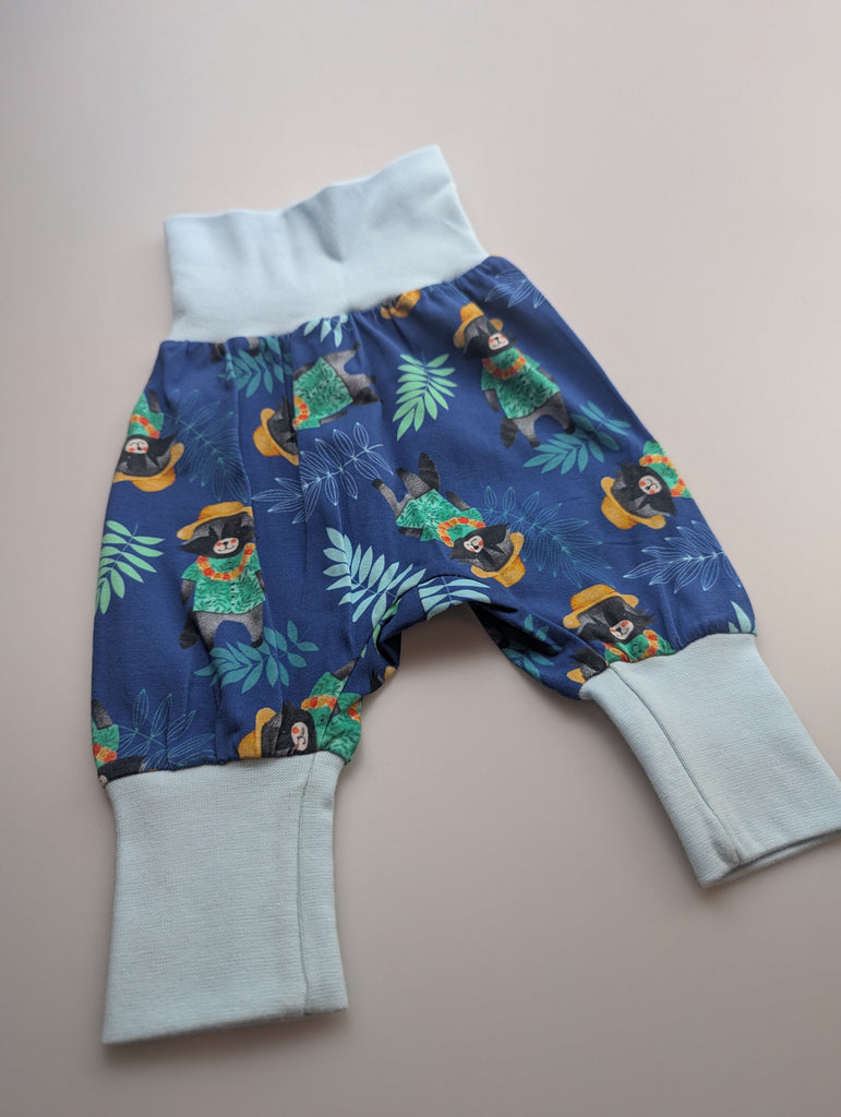 Unbranded Racoon Harem Trousers - Boys 0-3 Months Little Ones Preloved Used, Preloved, Preworn Baby, Girls & Boys Clothes. Kids & Children's second hand Clothing UK Online. Cheap affordable. Brands including Next, Joules, Nutmeg Morrisons, TU, F&F, H&M.
