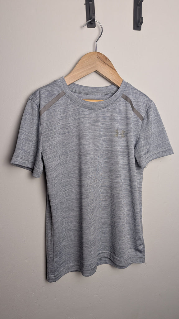 Under Amour Blue/Grey Top - Boys 6-7 Years Little Ones Preloved Used, Preloved, Preworn & Second Hand Baby, Kids & Children's Clothing UK Online. Cheap affordable. Brands including Next, Joules, Nutmeg Morrisons, TU, F&F, H&M.