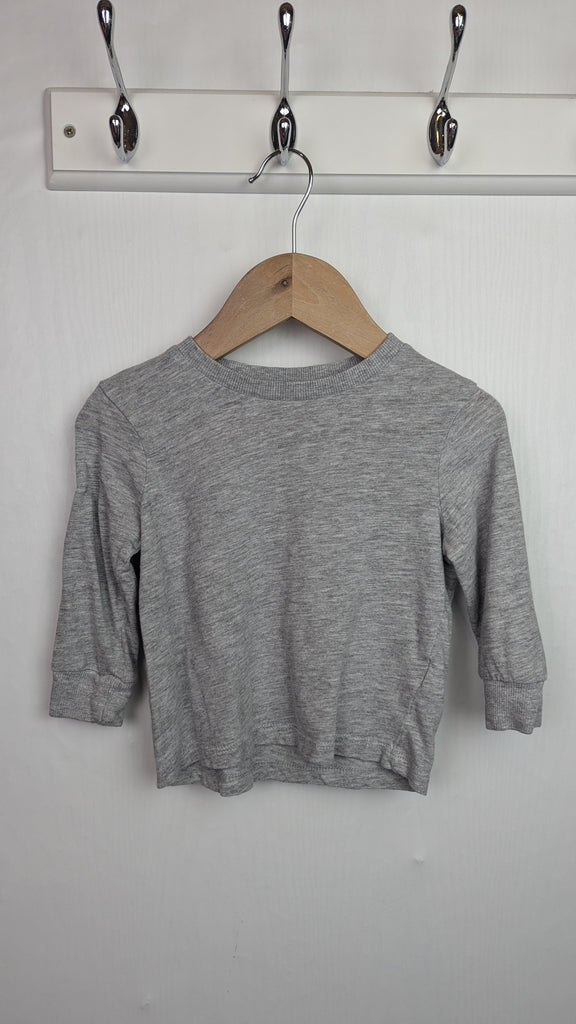 V by Very Grey Long Sleeve Top - Boys 9-12 Months Little Ones Preloved Used, Preloved, Preworn Baby, Girls & Boys Clothes. Kids & Children's second hand Clothing UK Online. Cheap affordable. Brands including Next, Joules, Nutmeg Morrisons, TU, F&F, H&M.