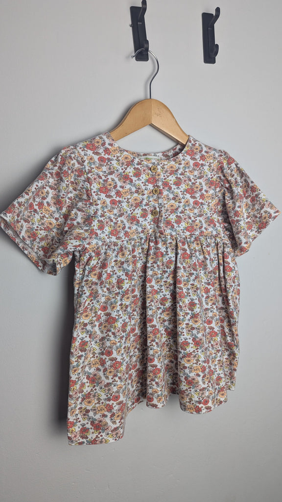 Vertbaudet Short Sleeve Floral Dress - Girls 3 Years Little Ones Preloved Used, Preloved, Preworn & Second Hand Baby, Kids & Children's Clothing UK Online. Cheap affordable. Brands including Next, Joules, Nutmeg Morrisons, TU, F&F, H&M.