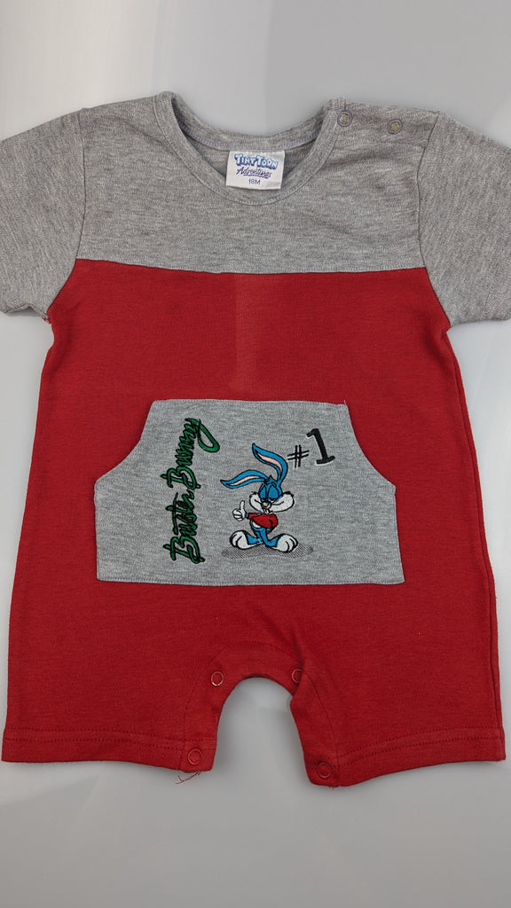 Vintage 90s Tiny Toon Adventures Buster Bunny Romper - Boys 18 Months Little Ones Preloved Used, Preloved, Preworn & Second Hand Baby, Kids & Children's Clothing UK Online. Cheap affordable. Brands including Next, Joules, Nutmeg Morrisons, TU, F&F, H&M.