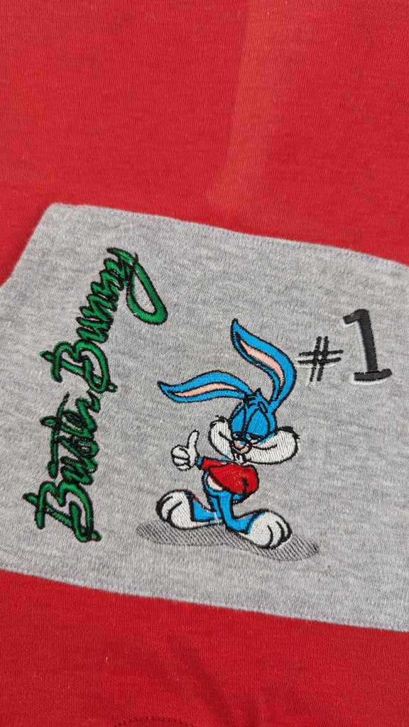 Vintage 90s Tiny Toon Adventures Buster Bunny Romper - Boys 18 Months Little Ones Preloved Used, Preloved, Preworn & Second Hand Baby, Kids & Children's Clothing UK Online. Cheap affordable. Brands including Next, Joules, Nutmeg Morrisons, TU, F&F, H&M.