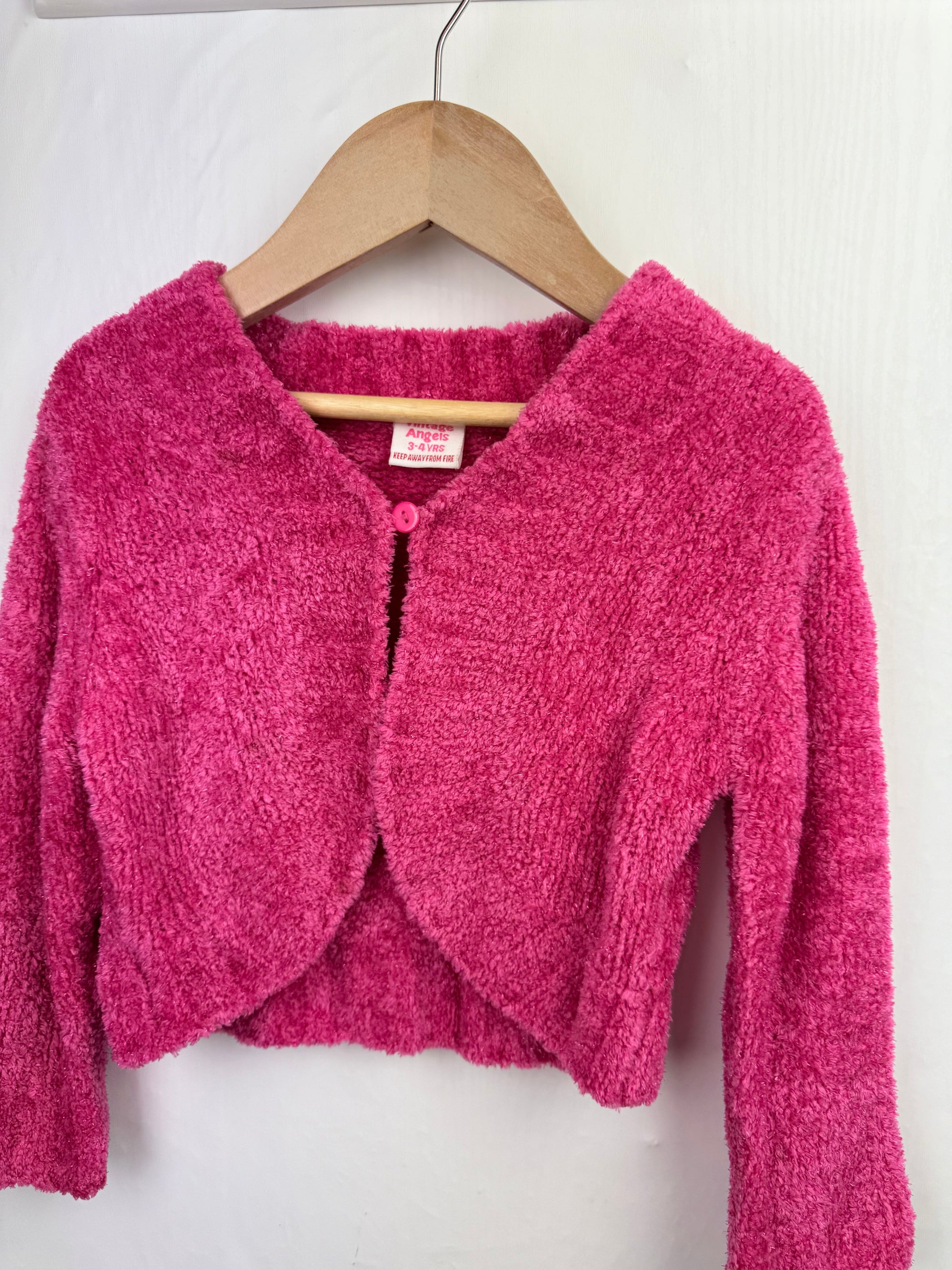 Vintage Angels Chunky Knit Cardigan - Girls 3 - 4 Years - Little Ones Preloved. Second Hand Children's & Preloved Baby, Kids, Girls & Boys Clothes. UK online