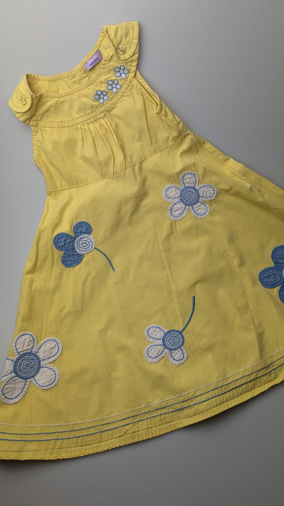 Vintage BHS Cheeky Monkey Yellow Floral Dress - Girls 3-4 Years Little Ones Preloved Used, Preloved, Preworn Baby, Girls & Boys Clothes. Kids & Children's second hand Clothing UK Online. Cheap affordable. Brands including Next, Joules, Nutmeg Morrisons, TU, F&F, H&M.