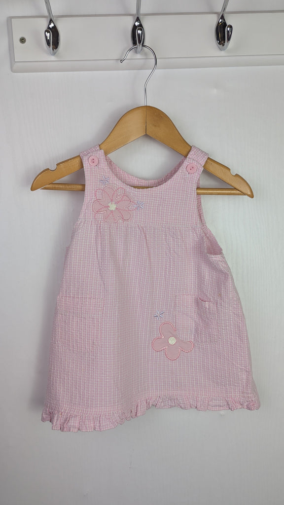 Vintage BHS Pink Checked Dress - Girls 0-3 Months Little Ones Preloved Used, Preloved, Preworn Baby, Girls & Boys Clothes. Kids & Children's second hand Clothing UK Online. Cheap affordable. Brands including Next, Joules, Nutmeg Morrisons, TU, F&F, H&M.