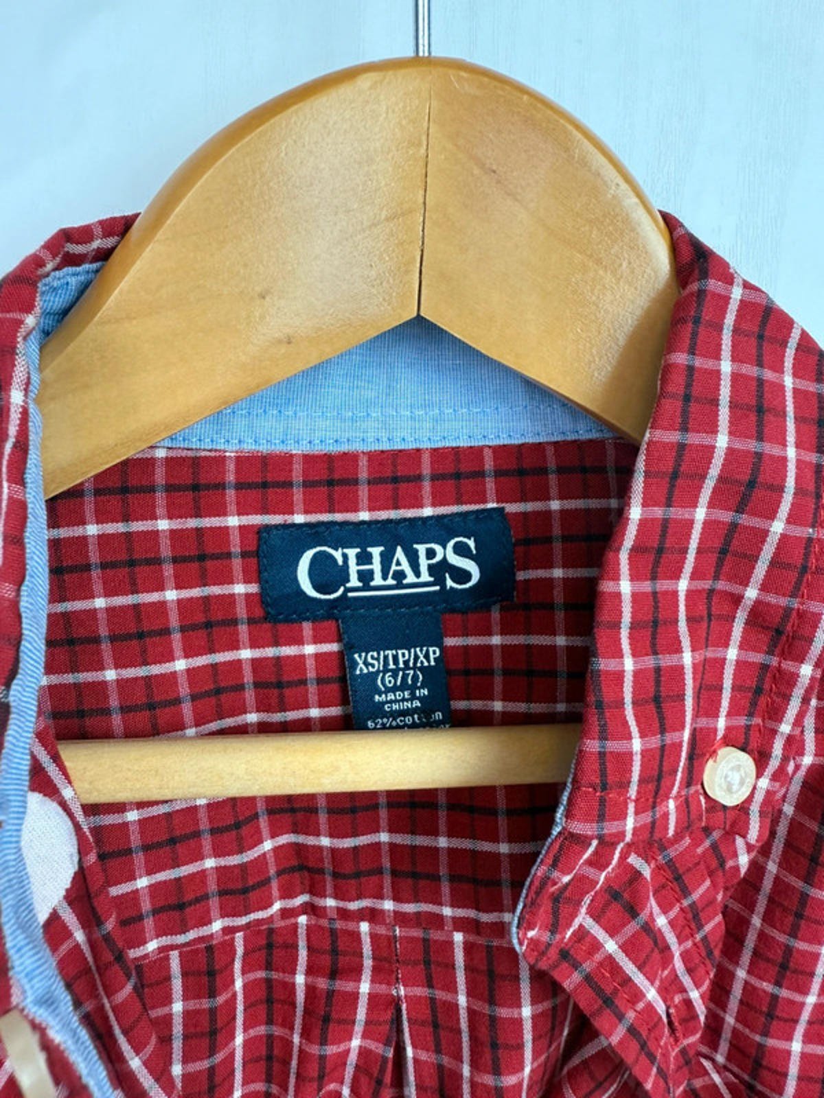 Vintage Chaps Red Checked Long Sleeve Shirt - Boys 6 - 7 Years - Little Ones Preloved. Second Hand Children's & Preloved Baby, Kids, Girls & Boys Clothes. UK online