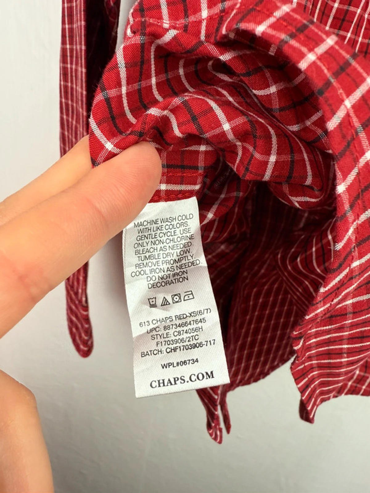 Vintage Chaps Red Checked Long Sleeve Shirt - Boys 6 - 7 Years - Little Ones Preloved. Second Hand Children's & Preloved Baby, Kids, Girls & Boys Clothes. UK online
