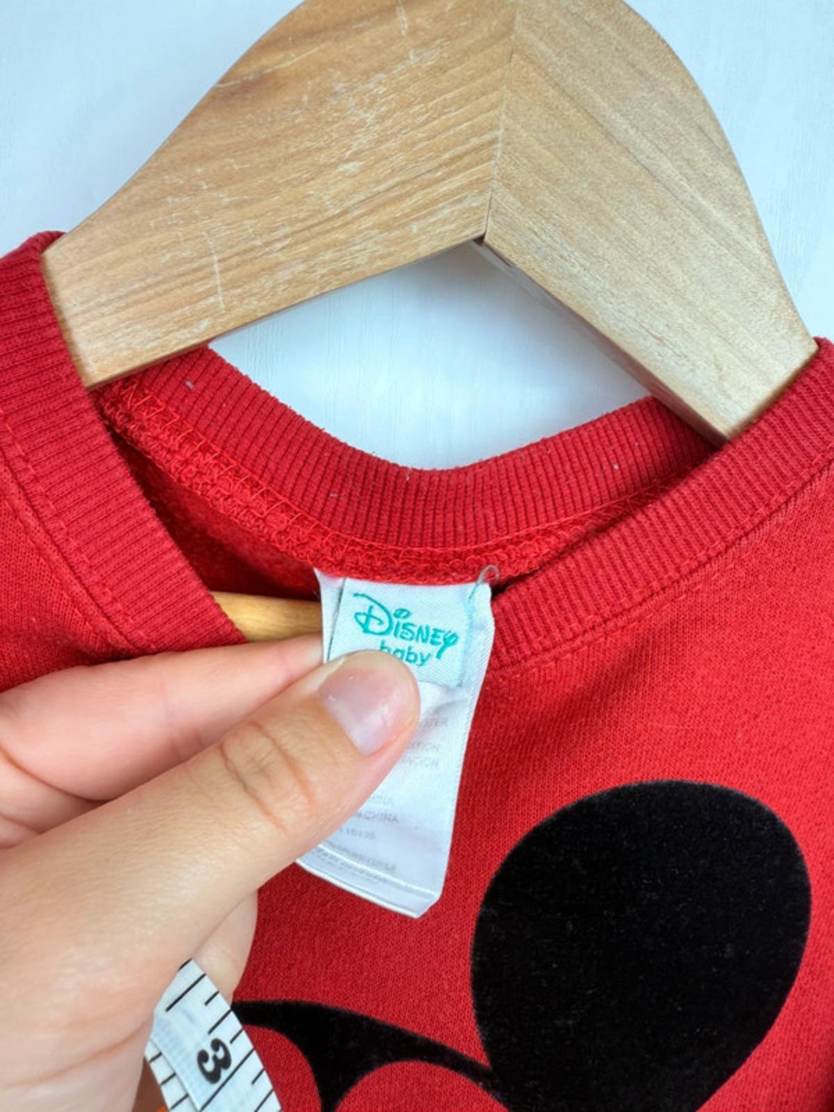 Vintage Disney Mickey Mouse Red Jumper - Unisex 24 Months - Little Ones Preloved. Second Hand Children's & Preloved Baby, Kids, Girls & Boys Clothes. UK online