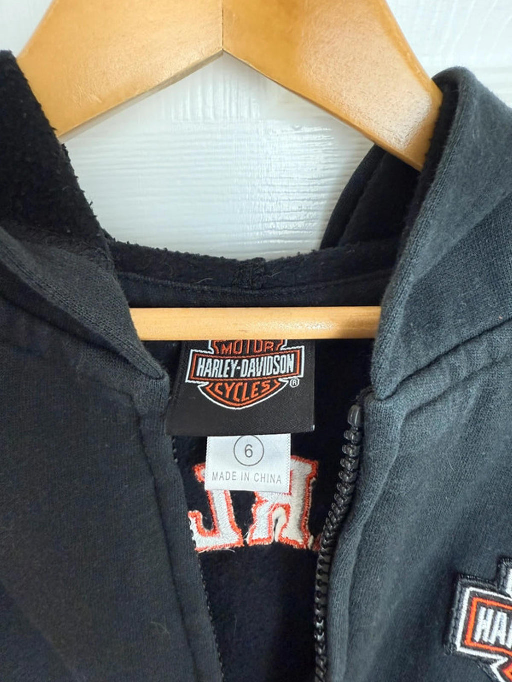 Vintage Harley Davidson Zip Hoodie - Kids 6 Years - Little Ones Preloved. Second Hand Children's & Preloved Baby, Kids, Girls & Boys Clothes. UK online