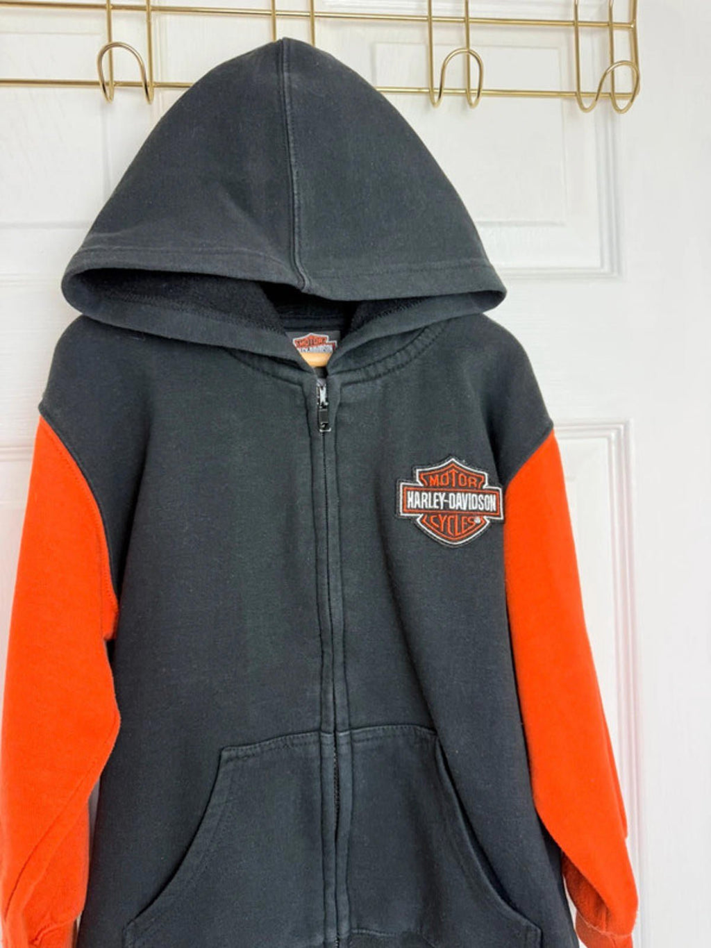 Vintage Harley Davidson Zip Hoodie - Kids 6 Years - Little Ones Preloved. Second Hand Children's & Preloved Baby, Kids, Girls & Boys Clothes. UK online