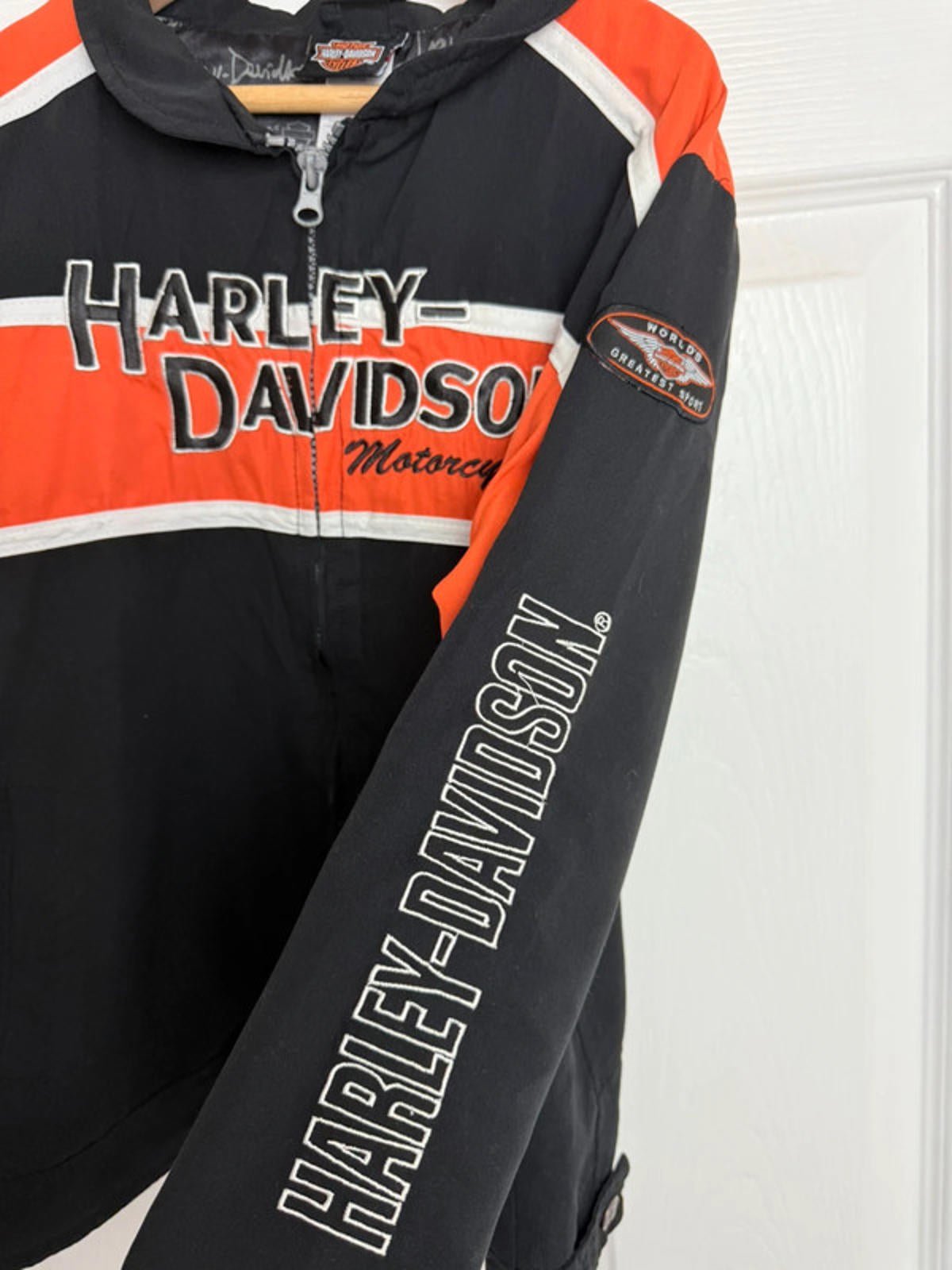 Vintage Harley Davidson Zip Jacket - Kids Size 6 Years - Little Ones Preloved. Second Hand Children's & Preloved Baby, Kids, Girls & Boys Clothes. UK online