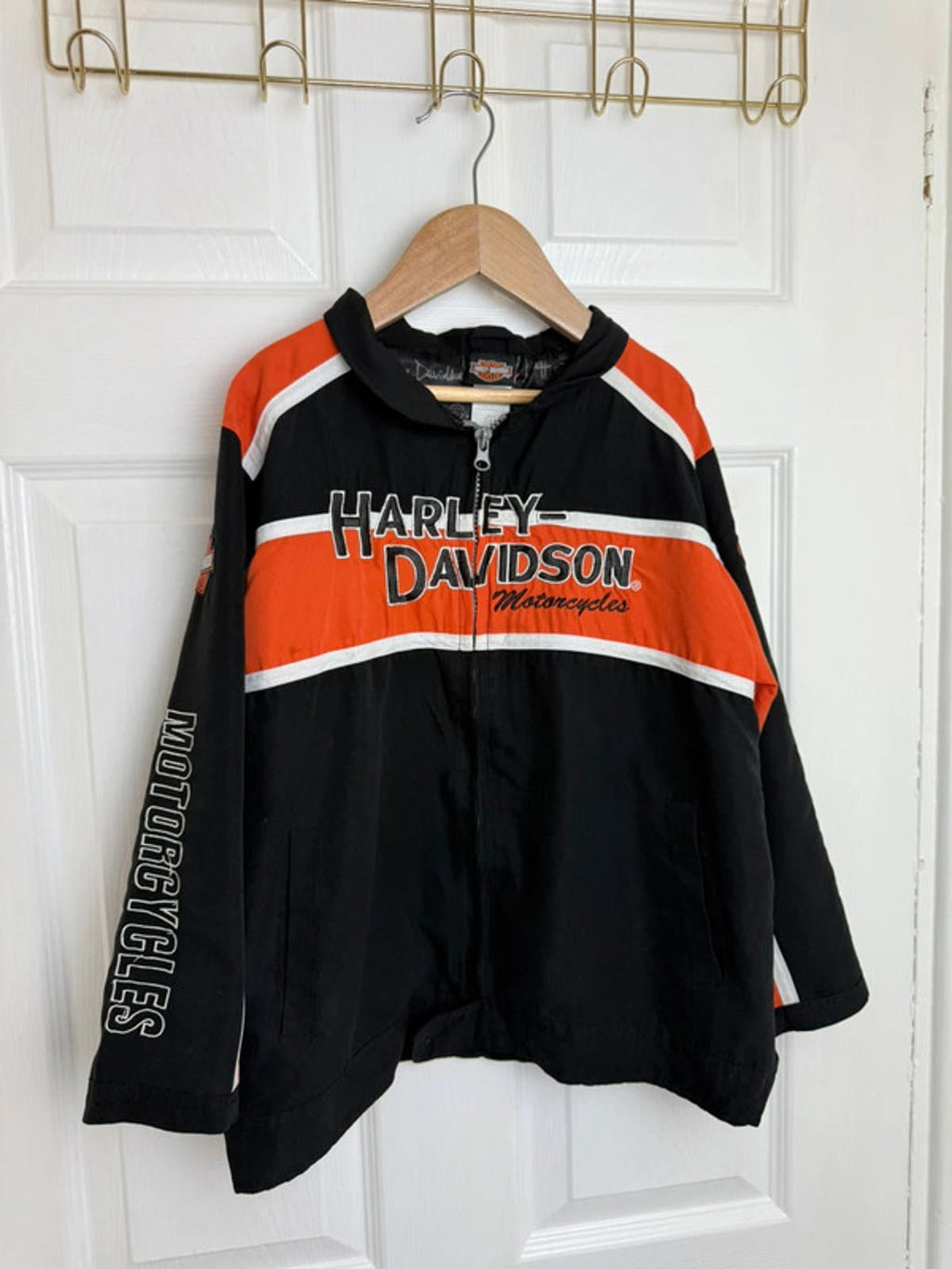 Vintage Harley Davidson Zip Jacket - Kids Size 6 Years - Little Ones Preloved. Second Hand Children's & Preloved Baby, Kids, Girls & Boys Clothes. UK online