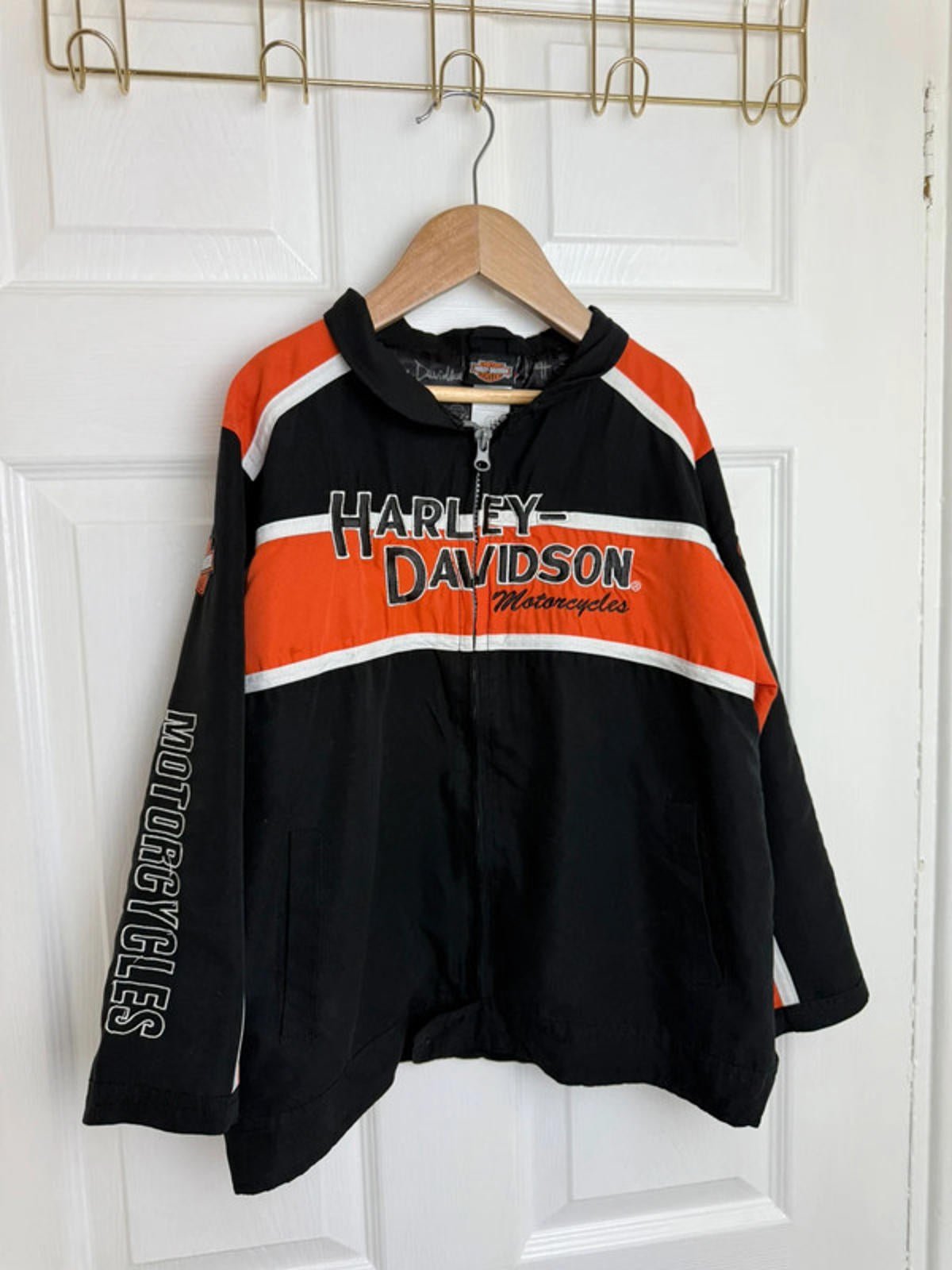 Vintage Harley Davidson Zip Jacket - Kids Size 6 Years - Little Ones Preloved. Second Hand Children's & Preloved Baby, Kids, Girls & Boys Clothes. UK online