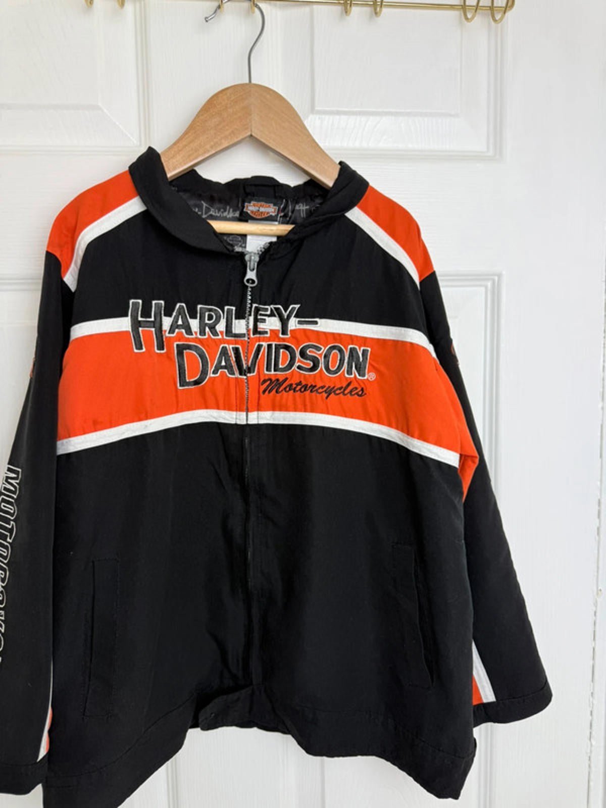 Vintage Harley Davidson Zip Jacket - Kids Size 6 Years - Little Ones Preloved. Second Hand Children's & Preloved Baby, Kids, Girls & Boys Clothes. UK online