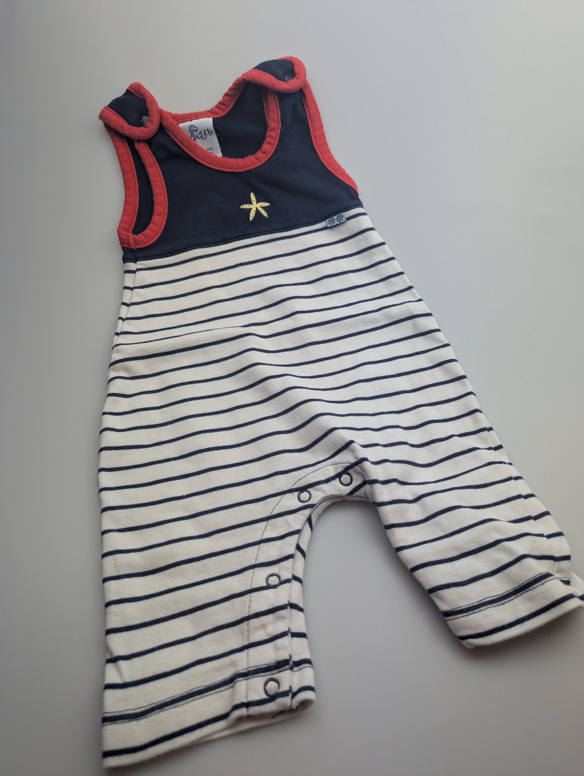 Vintage J.F.B Striped Romper - Unisex 0 - 3 Months - Little Ones Preloved. Second Hand Children's & Preloved Baby, Kids, Girls & Boys Clothes. UK online