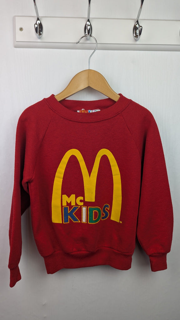 VINTAGE McKids Mcdonalds Jumper - Unisex 5-6 Years McKids Mcdonalds Used, Preloved, Preworn & Second Hand Baby, Kids & Children's Clothing UK Online. Cheap affordable. Brands including Next, Joules, Nutmeg Morrisons, TU, F&F, H&M.