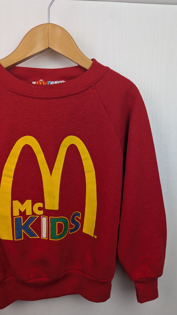 VINTAGE McKids Mcdonalds Jumper - Unisex 5-6 Years McKids Mcdonalds Used, Preloved, Preworn & Second Hand Baby, Kids & Children's Clothing UK Online. Cheap affordable. Brands including Next, Joules, Nutmeg Morrisons, TU, F&F, H&M.