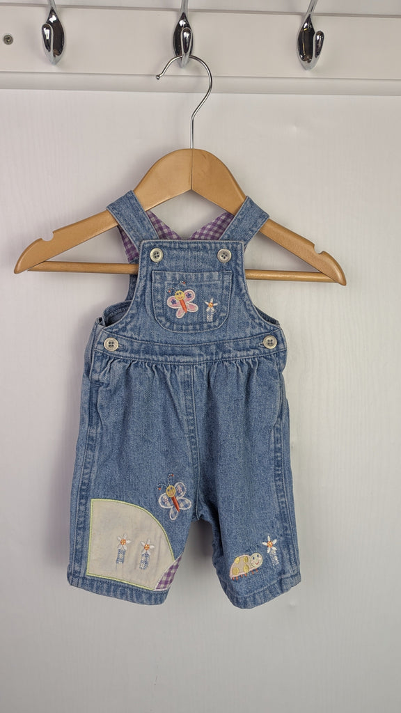 Vintage Mothercare Floral Dungarees - Girls Tiny Baby Little Ones Preloved Used, Preloved, Preworn Baby, Girls & Boys Clothes. Kids & Children's second hand Clothing UK Online. Cheap affordable. Brands including Next, Joules, Nutmeg Morrisons, TU, F&F, H&M.