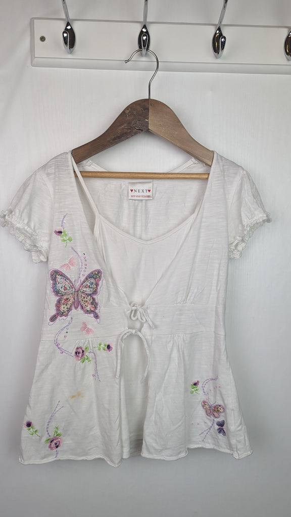 Vintage Next 2 in 1 Butterfly Top - Girls 8 Years Next Used, Preloved, Preworn & Second Hand Baby, Kids & Children's Clothing UK Online. Cheap affordable. Brands including Next, Joules, Nutmeg Morrisons, TU, F&F, H&M.