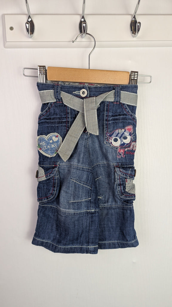 Vintage Next Kitty Jeans - Girls 3-6 Months Little Ones Preloved Used, Preloved, Preworn & Second Hand Baby, Kids & Children's Clothing UK Online. Cheap affordable. Brands including Next, Joules, Nutmeg Morrisons, TU, F&F, H&M.