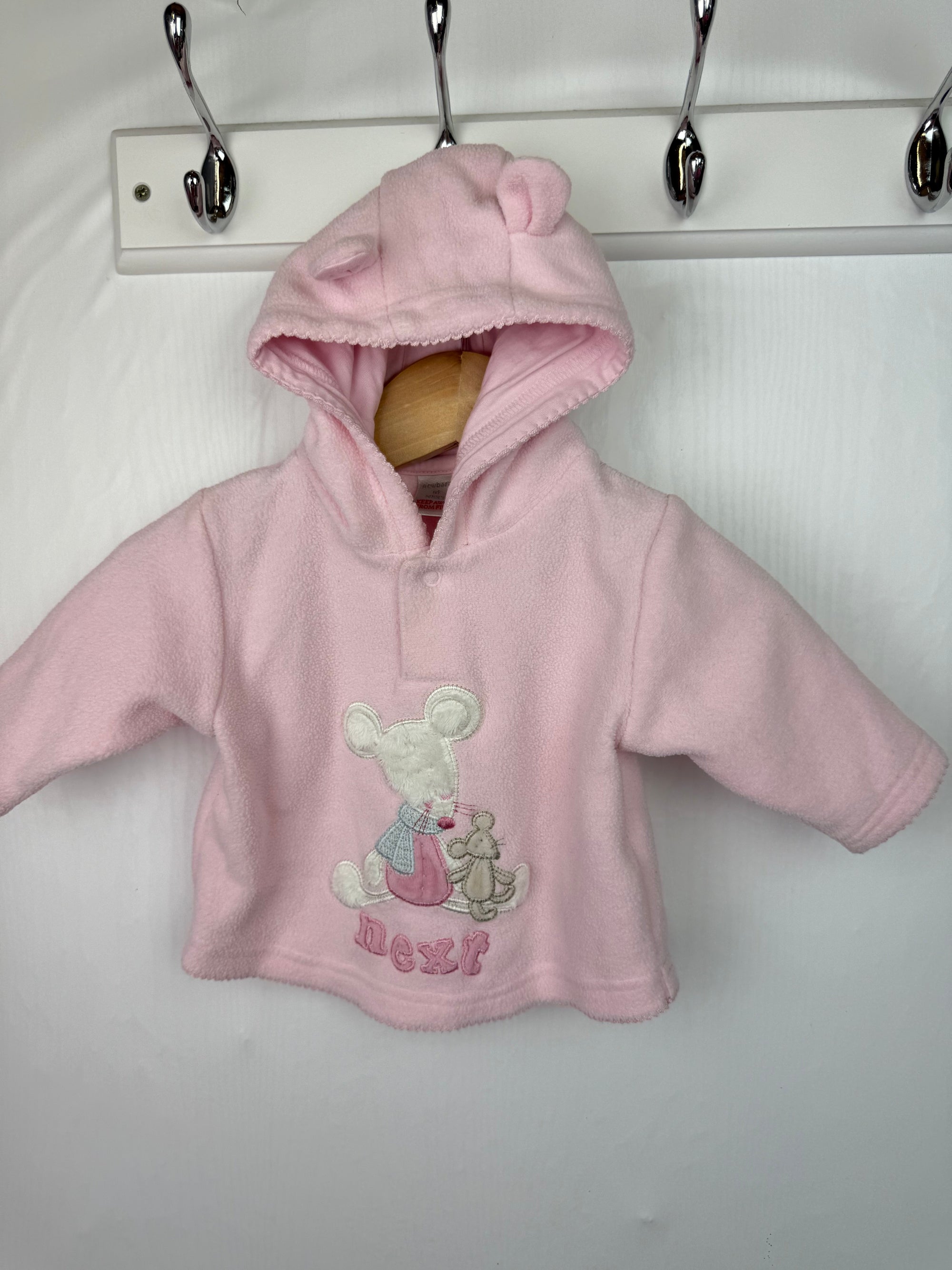 Vintage Next Mouse Fleece Jumper - Baby Girls 0 - 3 Months - Little Ones Preloved. Second Hand Children's & Preloved Baby, Kids, Girls & Boys Clothes. UK online