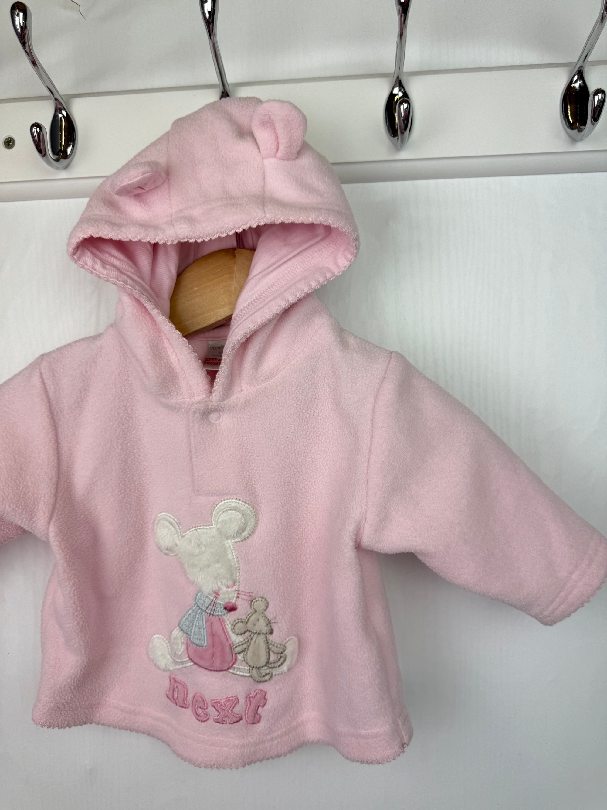 Vintage Next Mouse Fleece Jumper - Baby Girls 0 - 3 Months - Little Ones Preloved. Second Hand Children's & Preloved Baby, Kids, Girls & Boys Clothes. UK online